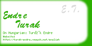 endre turak business card